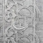 Këllëf jastëku prej liri italiane luksoze Sinergia Lace Gri - Stego Viadurini
