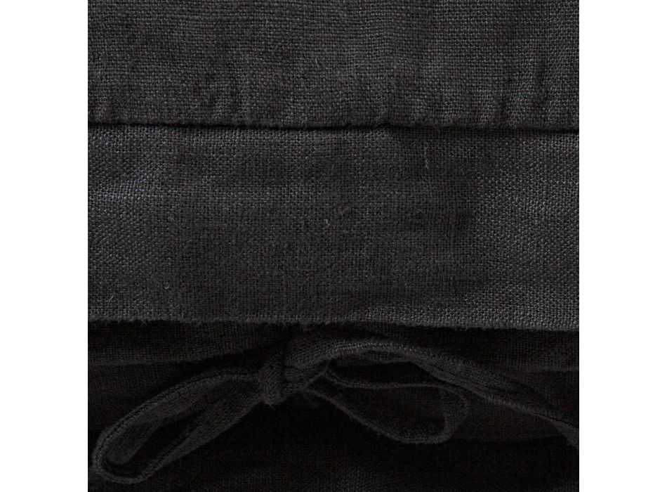Mbulesa me jastëk katror me liri të rëndë dhe lidhëse të zeza Prodhuar në Itali - Matero Viadurini