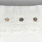 Këllëf jastëku katror me liri Dusty ose Retro me kopsa dhe dantella Armonia - Logo Viadurini