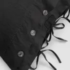 Jastëk krevati drejtkëndëshe me liri të bardhë ose të zi me kopsa dhe lidhëse - Agora Viadurini