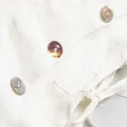 Jastëk krevati drejtkëndëshe me liri të bardhë ose të zi me kopsa dhe lidhëse - Agora Viadurini