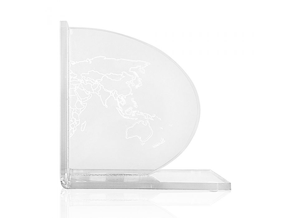 Fletëpalosje në Dizajn Plexiglass Transparent me Hartë 2 Copë - Aretone Viadurini
