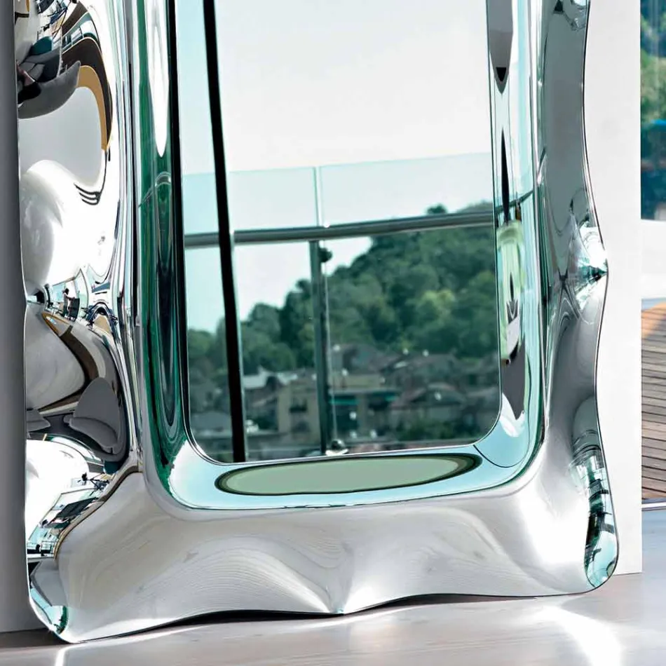 Pasqyrë dysheme / mur Fiam Italia Dorian 202x105cm prodhuar në Itali Viadurini