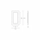 Pasqyrë dysheme / mur Fiam Italia Dorian 202x105cm prodhuar në Itali Viadurini