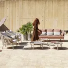 Mbjellëse me Strukturë Alumini dhe Endje Bezhe - Emma nga Varaschin Viadurini