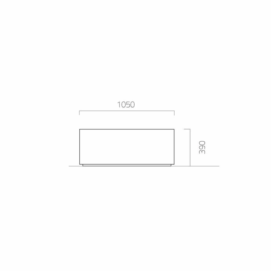 Mbjellës kopshtesh me dizajn të rrumbullakët / drejtkëndëshe në çelik i prodhuar në Itali - Philly Viadurini