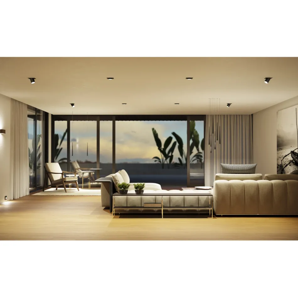 Fotoprojektor Led drite tavani te futur per ambiente te brendshme prej alumini - Etrusk Viadurini