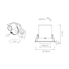 Fotoprojektor Led drite tavani te futur per ambiente te brendshme prej alumini - Etrusk Viadurini