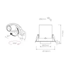 Fotoprojektor i brendshëm Dritë tavani i rregullueshëm Led në alumin - Etrusk Viadurini