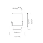 Dritë tavani Led e rregullueshme me fotoprojektor në 4 copë alumini - etrusk Viadurini