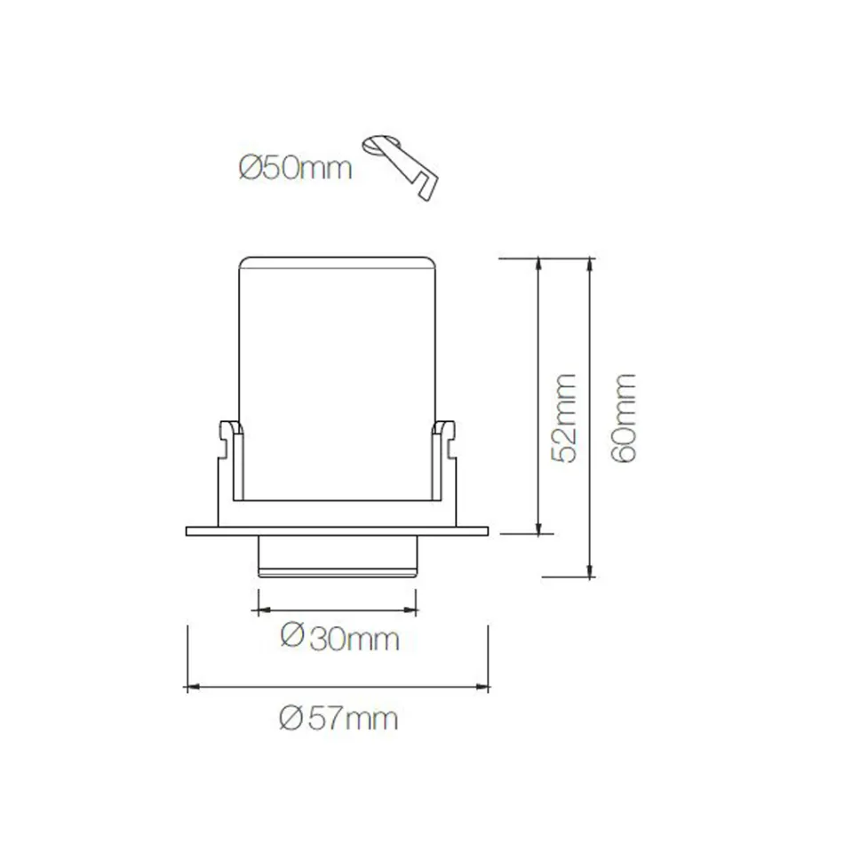 Dritë tavani Led e rregullueshme me fotoprojektor në 4 copë alumini - etrusk Viadurini