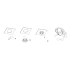 Dritë tavani Led e rregullueshme me fotoprojektor në 4 copë alumini - etrusk Viadurini