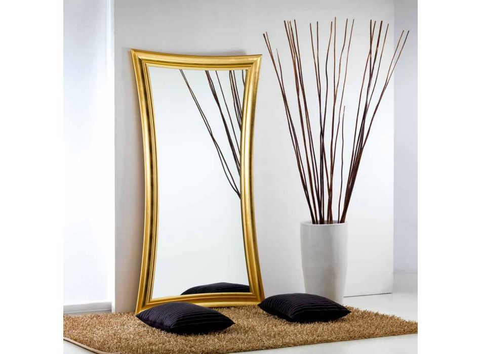 Zemra pasqyrë e madhe dyshemeje/muri, dizajn modern, 110x197 cm Viadurini