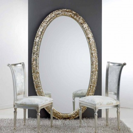 Jetë pasqyrë e madhe ovale dyshemeje/muri, 114x190 cm Viadurini