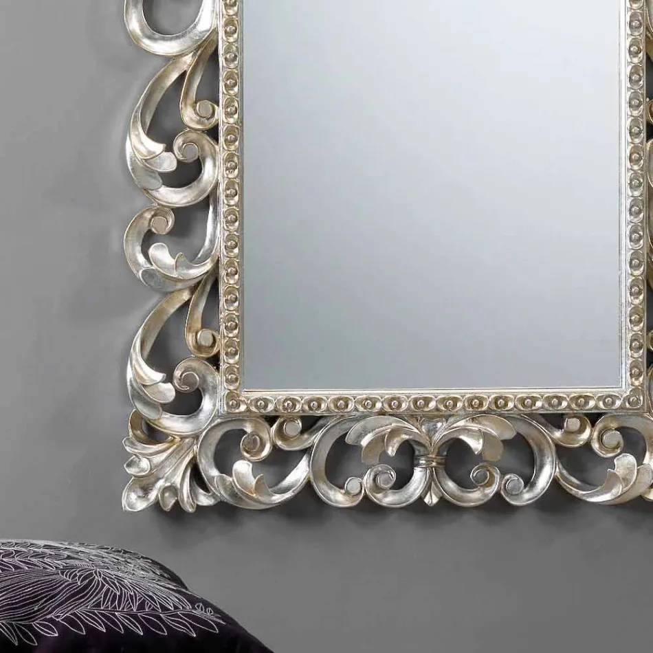 Pasqyrë e madhe vertikale e murit me kornizë të dekoruar në Paris Viadurini