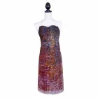 Vjollca e punuar me dorë italiane në pambuk me Manual Art Print - Markat Viadurini