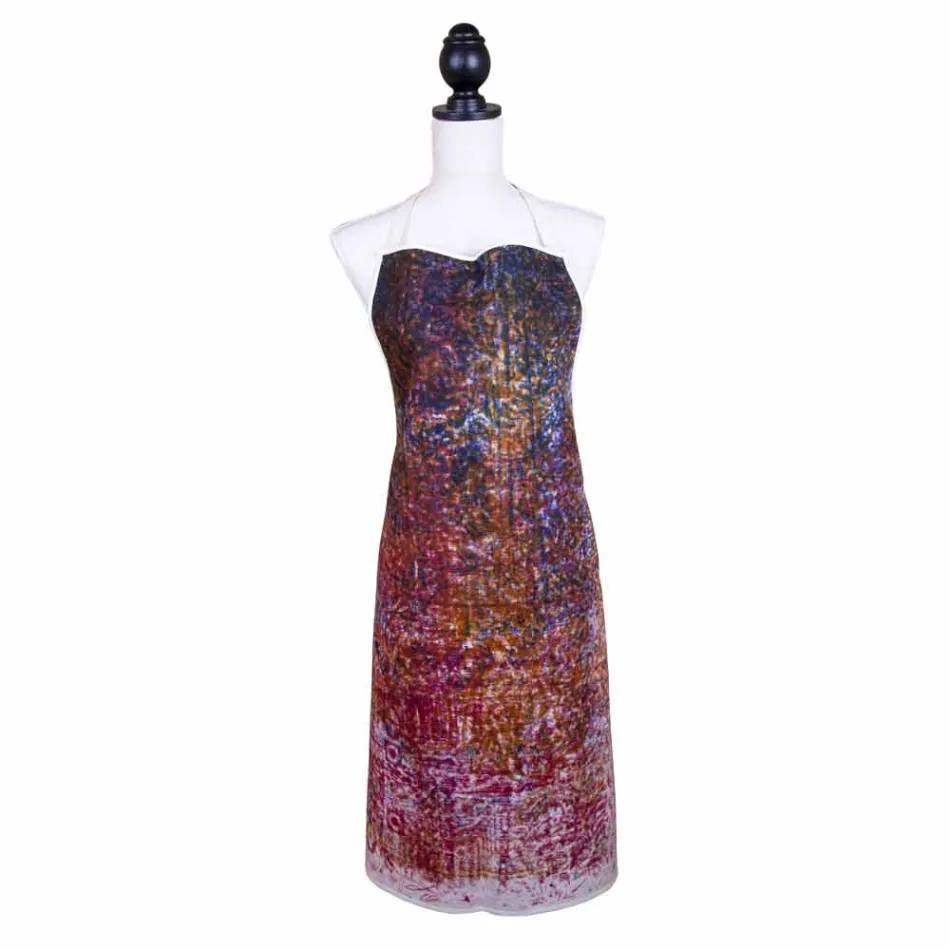 Vjollca e punuar me dorë italiane në pambuk me Manual Art Print - Markat Viadurini