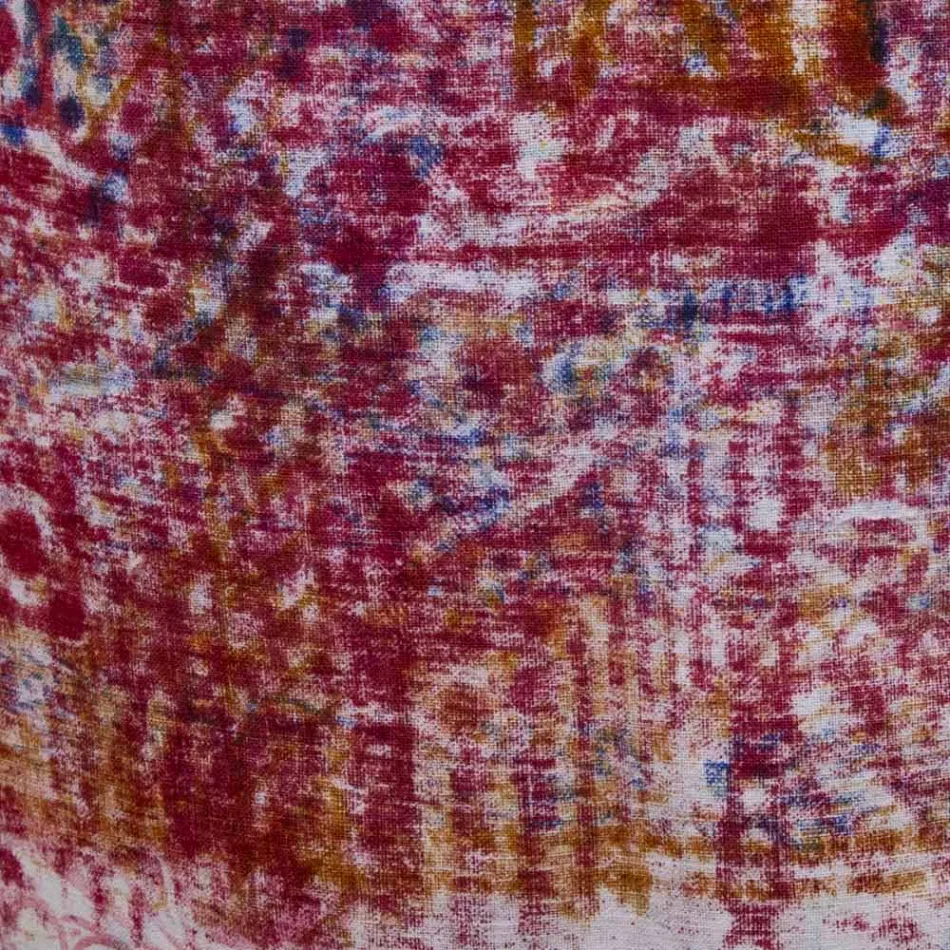 Vjollca e punuar me dorë italiane në pambuk me Manual Art Print - Markat Viadurini