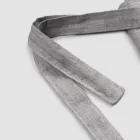 Përparëse Kuzhine prej liri antracit gri Model i ulët me xhep - Flick Viadurini