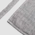 Përparëse Kuzhine prej liri antracit gri Model i ulët me xhep - Flick Viadurini