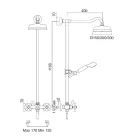 Grupi i Dusheve Classic Duplex në Tunxh me Kokë Dushi 3 Madhësish - Ercolina Viadurini