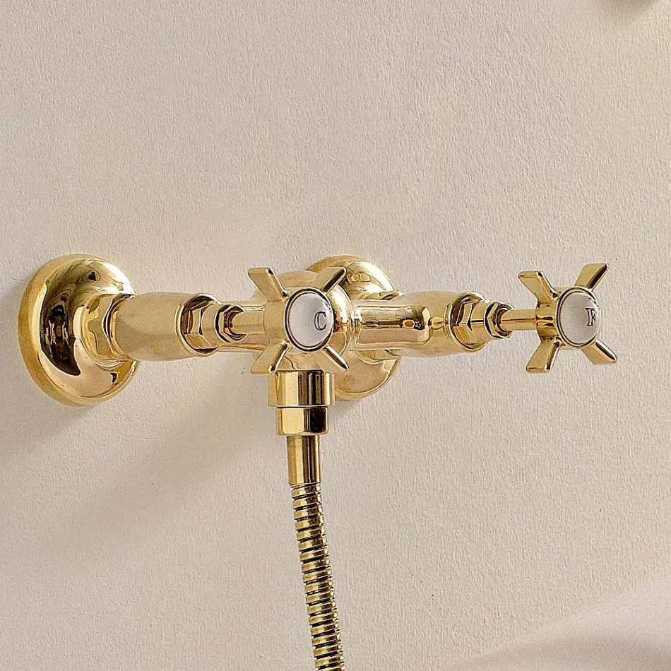 Vintage Design Shower Group në tunxh Prodhuar në Itali – Katerina Viadurini