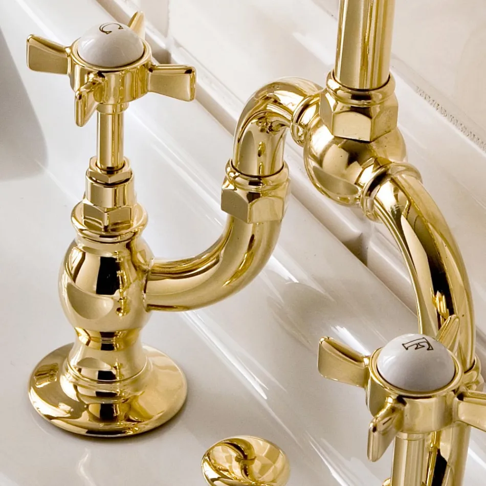 Vintage Design Bridge Basin Group në tunxh Prodhuar në Itali – Katerina Viadurini