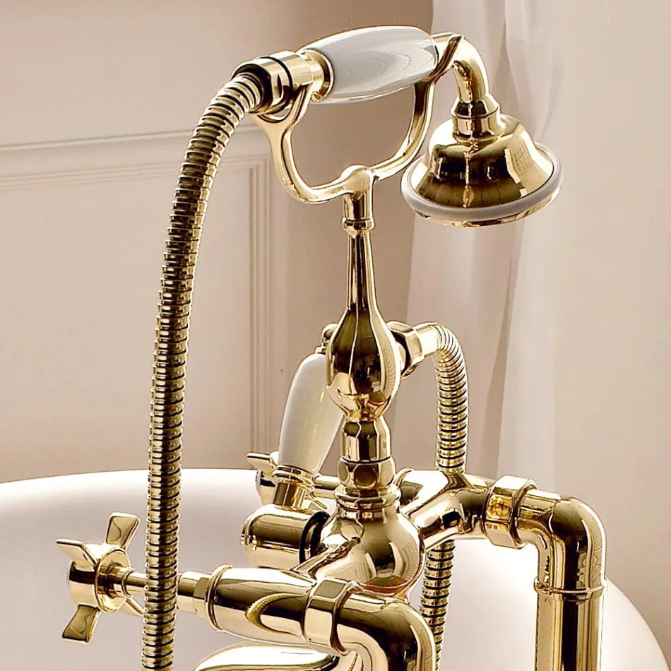 Grupi i vaskave për dysheme me dizajn Vintage në tunxh Prodhuar në Itali – Katerina Viadurini