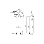 Grupi i vaskës në dysheme me dush dore dhe zorrë fleksibël Prodhuar në Itali - Milano Viadurini