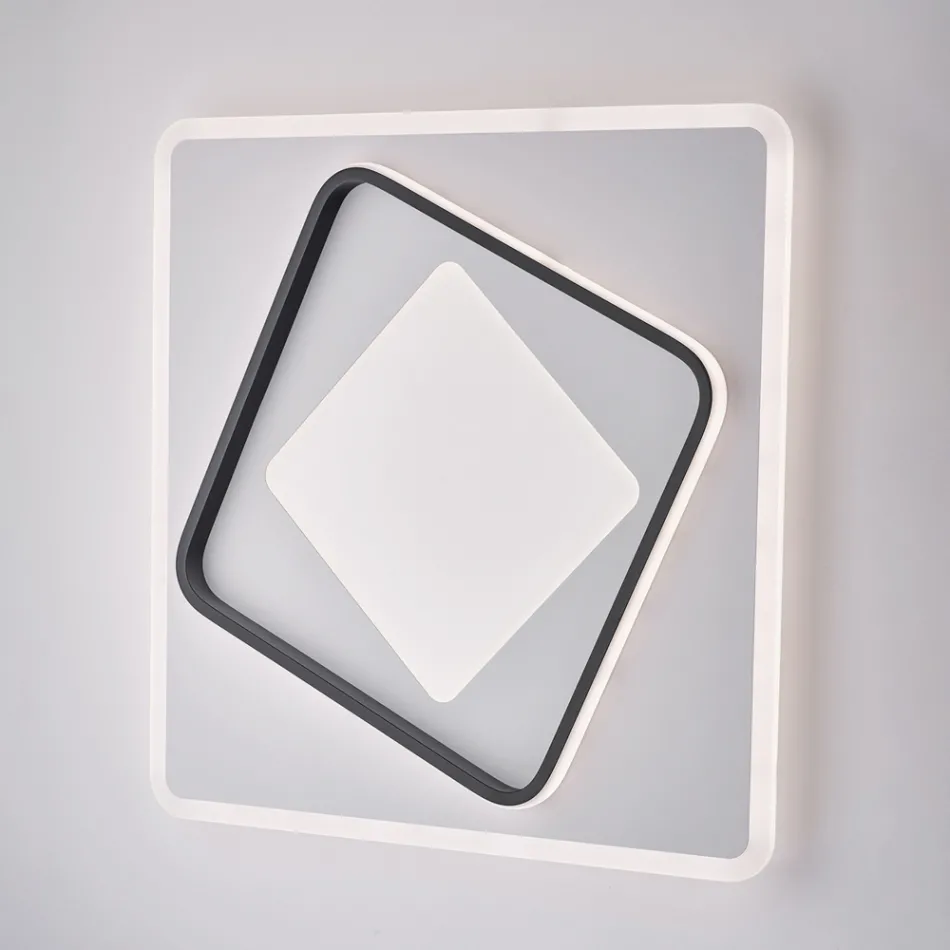 Ndriçim Dizajner prej Qelqi dhe Metali i Prodhuar në Itali për Krijim - Lupus Viadurini