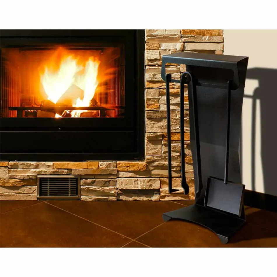 Set prej 4 Prodhuar në Itali Mjete Fireplace për Çelik - Llambadar Viadurini