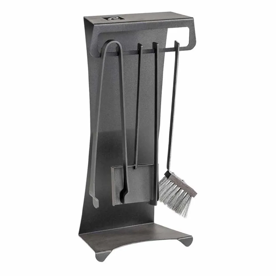 Set prej 4 Prodhuar në Itali Mjete Fireplace për Çelik - Llambadar Viadurini