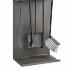 Komplet prej 4 veglash çeliku të zi për fireplace prodhuar në Itali - Rakela Viadurini