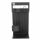 Seti i mjeteve të projektimit për fireplace në çelik të zi të bërë në Itali - Ostro Viadurini