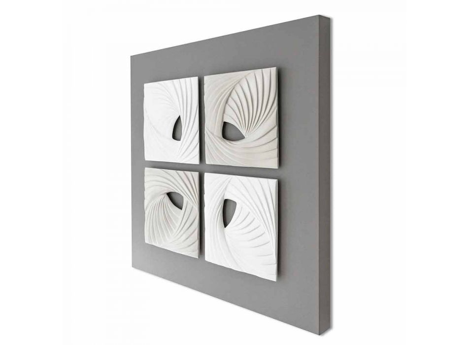 Dizajn i Bardhë dhe Gri Moderne Instalimi dekorativ i murit - Bossy Viadurini