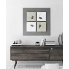 Dizajn i Bardhë dhe Gri Moderne Instalimi dekorativ i murit - Bossy Viadurini