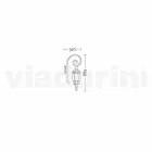 Llambë muri në natyrë në alumin të hedhur me plumb të bërë në Itali, Anika Viadurini