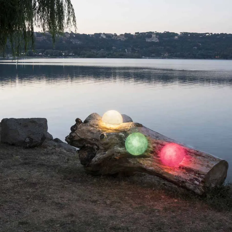 In-es.artdesign Button Llambë muri e jashtme në ngjyrë nebulite Viadurini