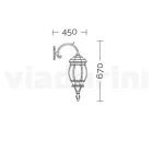 Llambë muri e jashtme në stilin e cilësisë së mirë në alumin Prodhuar në Itali - Leona Viadurini