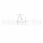 Llambë muri alumini të bardhë të bërë në Itali, Anusca Viadurini