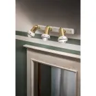 Llamba lineare muri 3 dritat e vëmendjes në tunxh dhe qeramikë e punuar me dorë - Savona Viadurini