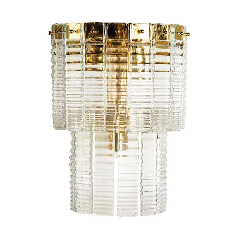 Llambë muri moderne në qelq luksoz të punuar me dorë, Prodhuar në Itali - Valadier Viadurini