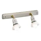 Llamba muri 2 ose 3 dritat e vëmendjes Tunxh dhe qeramike e lyer me dorë - Savona Viadurini