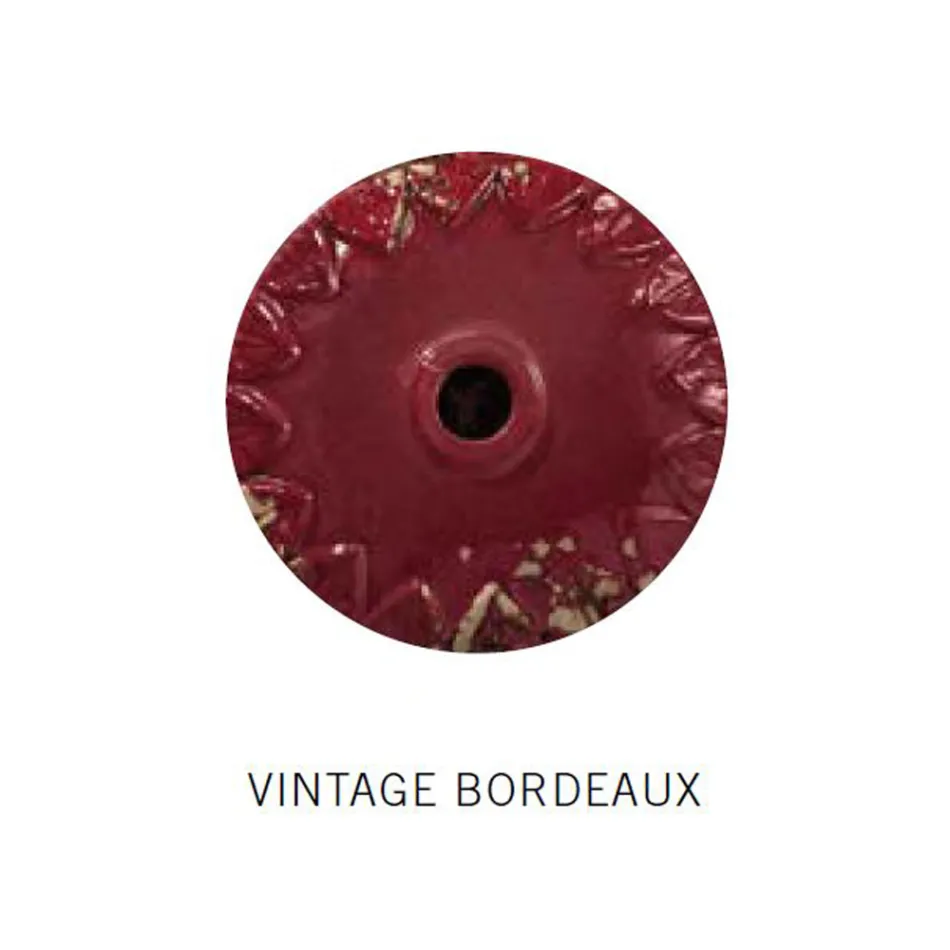 Llambë muri gjysmëhëne e punuar me dorë në hekur dhe qeramikë - Vintage Viadurini