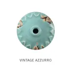 Llambë muri gjysmëhëne e punuar me dorë në hekur dhe qeramikë - Vintage Viadurini