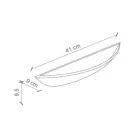 Llambë muri gjysmëhëne e punuar me dorë në hekur dhe qeramikë - Vintage Viadurini