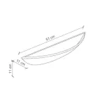 Llambë muri gjysmëhëne e punuar me dorë në hekur dhe qeramikë - Vintage Viadurini