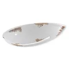 Llambë muri gjysmëhëne e punuar me dorë në hekur dhe qeramikë - Vintage Viadurini