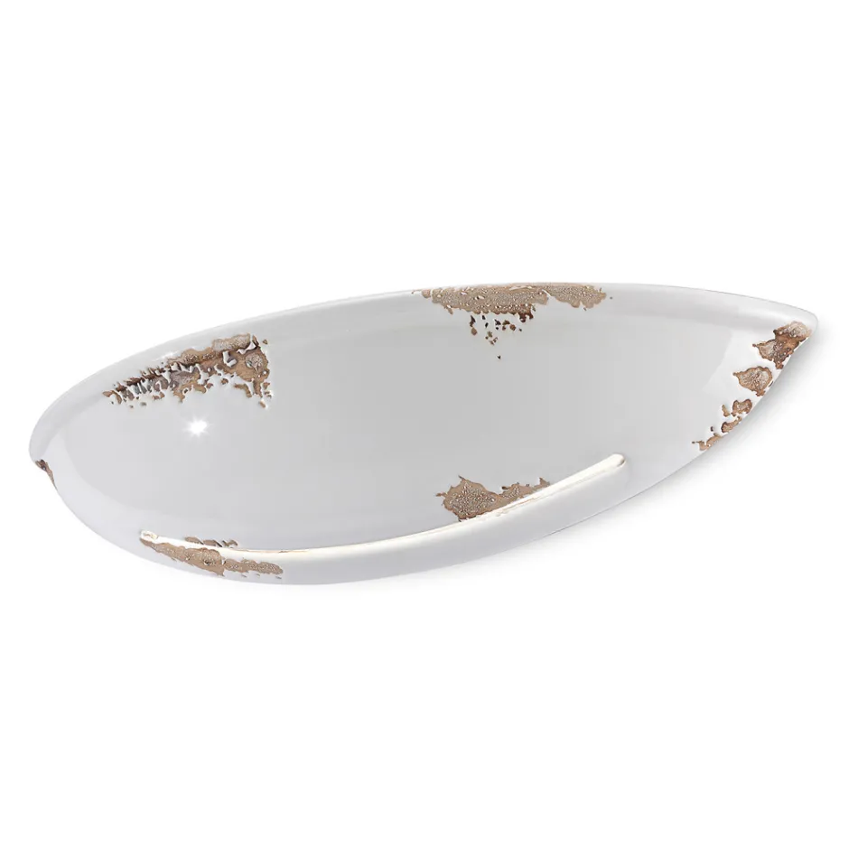 Llambë muri gjysmëhëne e punuar me dorë në hekur dhe qeramikë - Vintage Viadurini