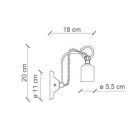 Llamba muri Industriale Artizanale ne Hekur dhe Qeramike - Vintage Viadurini